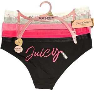 NWT•Juicy Couture Women’s 5pk Cotton high-cut panty Set